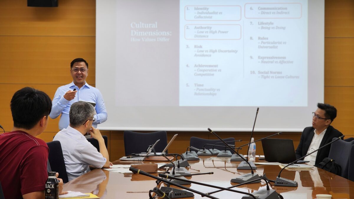 Ned Legaspi presenting on culturally intelligent storytelling at the 30th Annual Philippine Studies Forum in Japan at the University of Tokyo in June 2025.