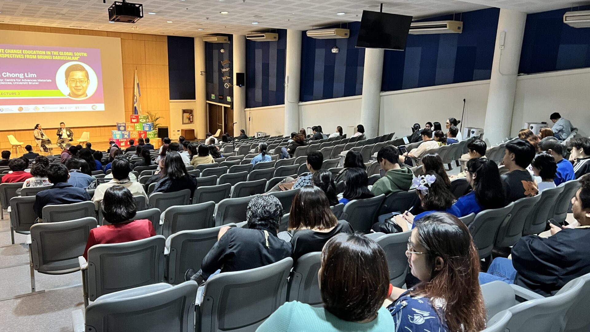 Participants attend a plenary session at the 2025 AUN-EEC Conference on Ecological Education and Culture at Ateneo de Manila University.
