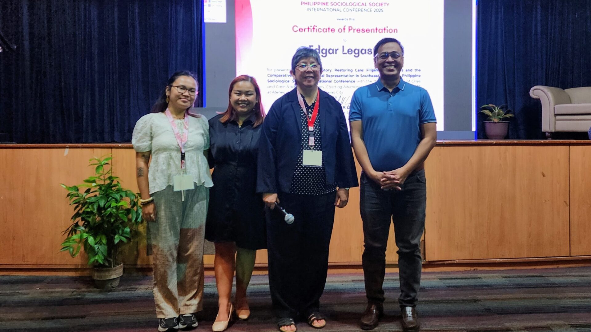 Ned Legaspi with fellow conference participants after his presentation at the 2025 PSS International Conference