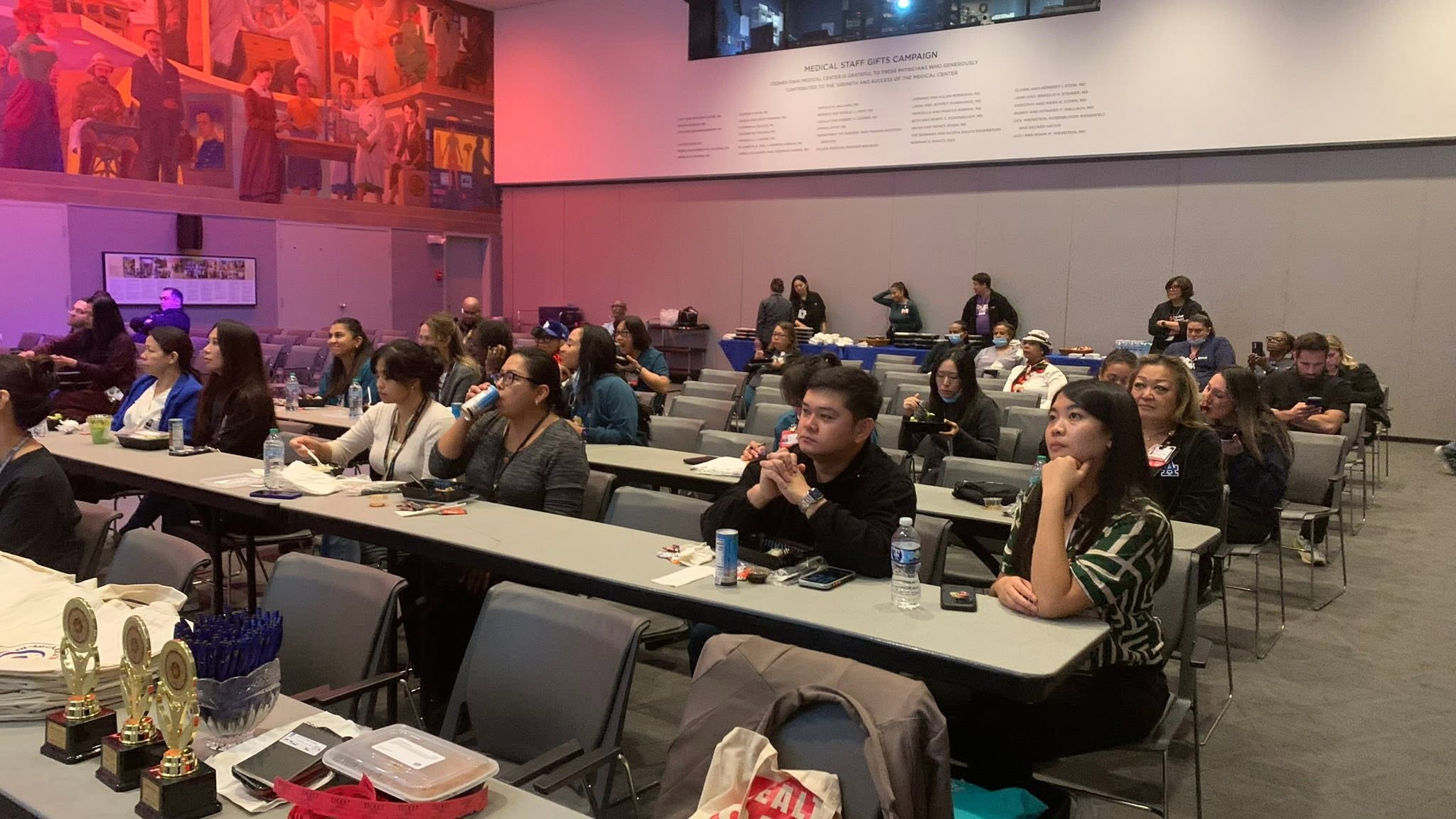 Healthcare professionals attending a Cultural Intelligence and communication session at Cedars-Sinai Medical Center.