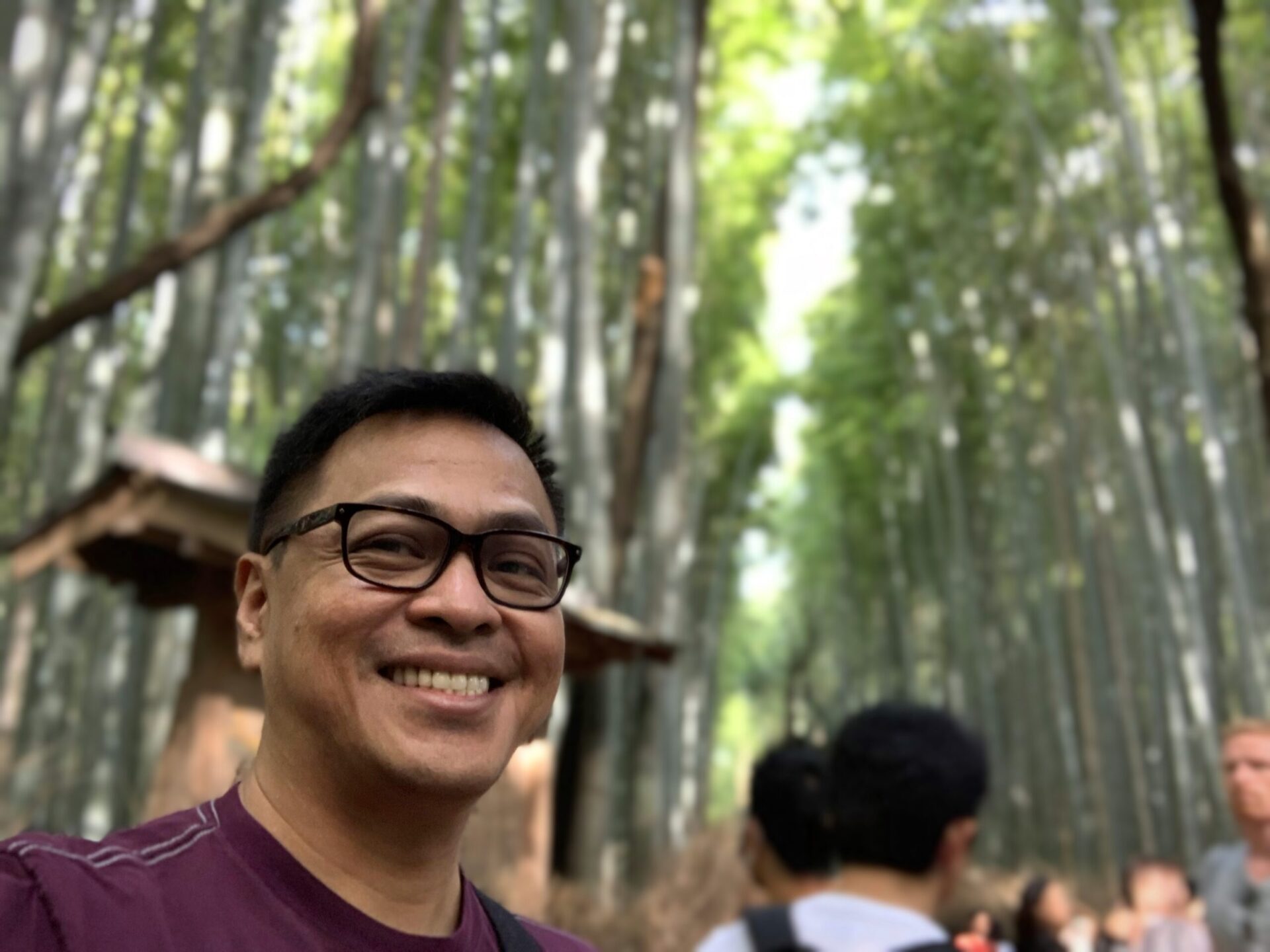 Ned Legaspi at the Arashiyama Bamboo Forest in Kyoto, Japan