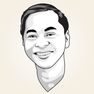 Illustrated portrait of Ned Legaspi