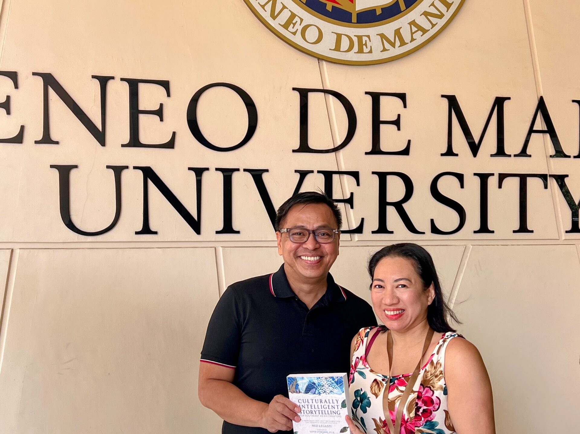 Dr. Christine Cox and Ned Legaspi at Ateneo de Manila University