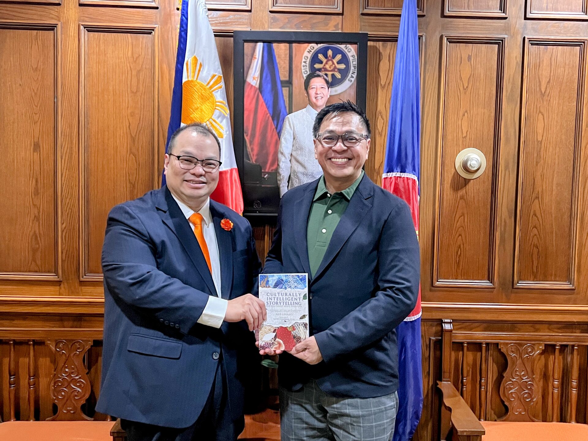 Ned Legaspi with Consul General Senen T. Mangalile at the Philippine Consulate General in New York