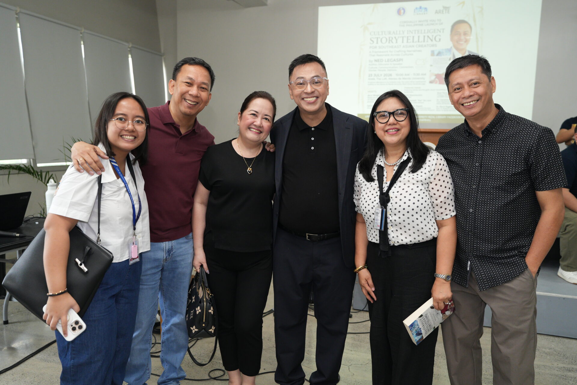 Ned Legaspi with the Fadriquela family, Dr. Leni Hernando, and her husband