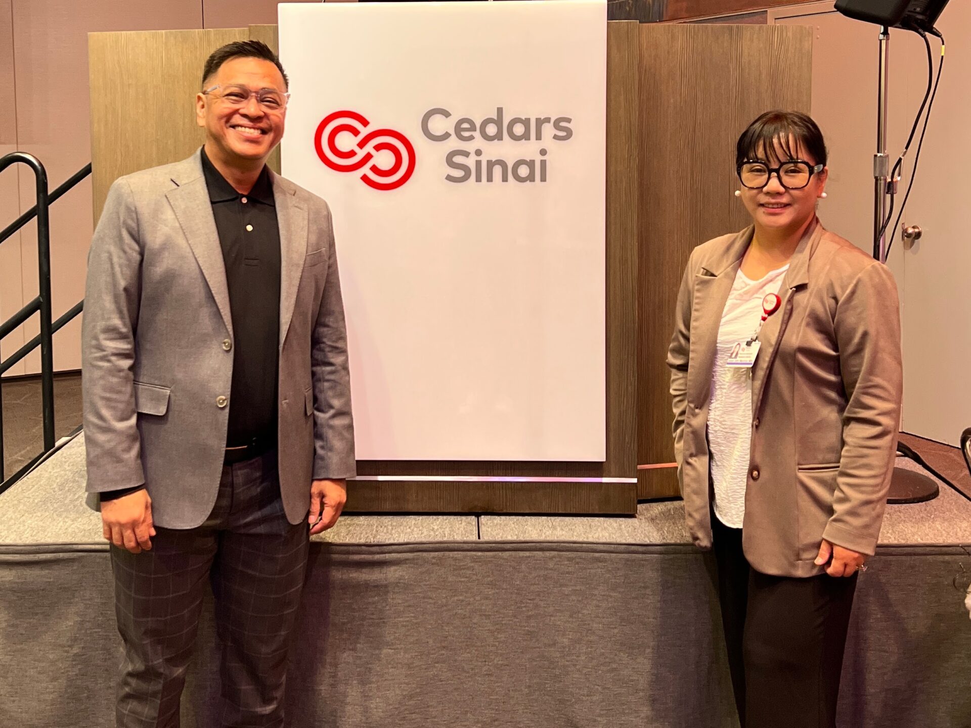 Ned Legaspi with Janeth Zafra Mauricio at Cedars-Sinai