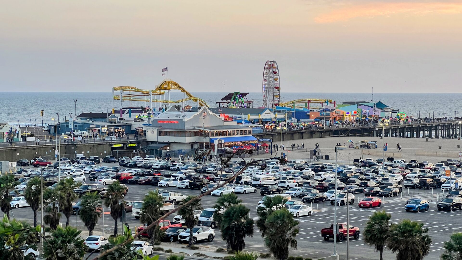 Santa Monica Pier on the California coast near the first international book launch