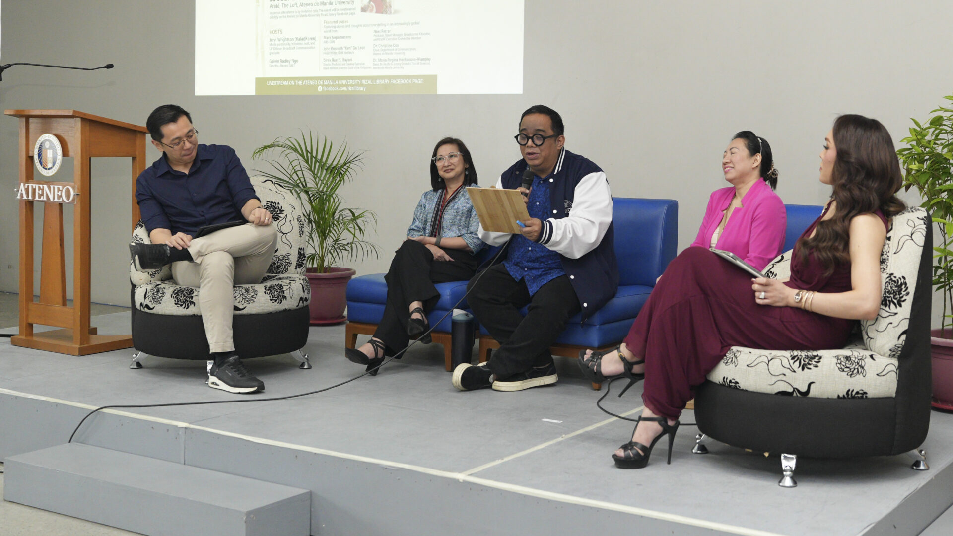 Galvin Ngo with Dr. Gina Hechanova-Alampay, Noel Ferrer, Dr. Christine Cox, and Jervi Wrightson