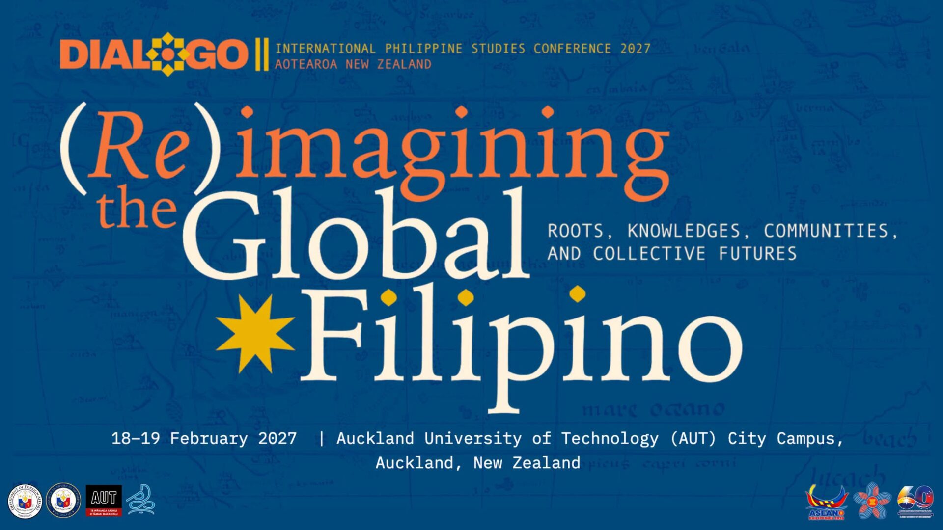 Dialogo II 2027 International Philippine Studies Conference banner, Auckland, New Zealand